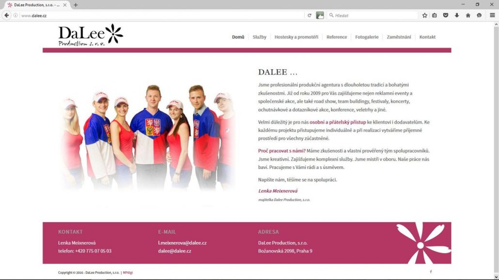 Náhled webu Dalee Production